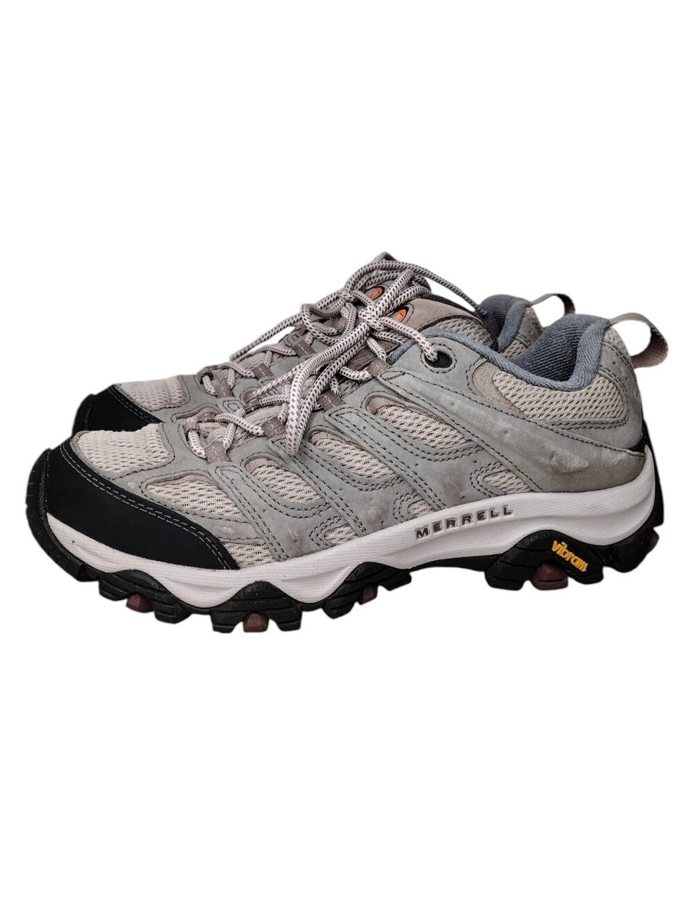Merrell Moab 3 Women's Gray Black Outdoors Hiking Low Lace-Up Shoes Sz 9.5